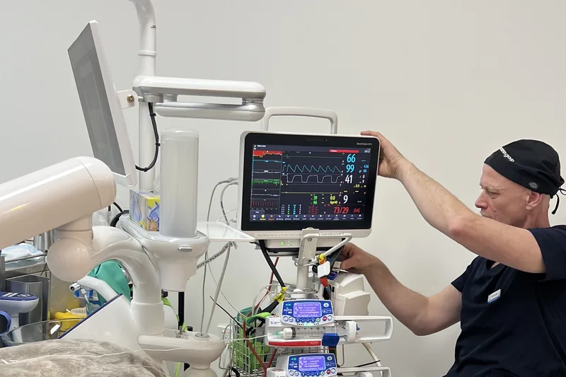 Anaesthetic monitoring during sleep dentistry under general anaesthetic